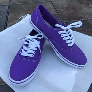 VANS Purple Lace Up Low Top Unisex Sneakers